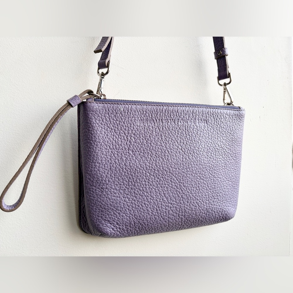 MISHKA Leather Purse Sobre Sigrid Crossbody Clutch Wristlet bag